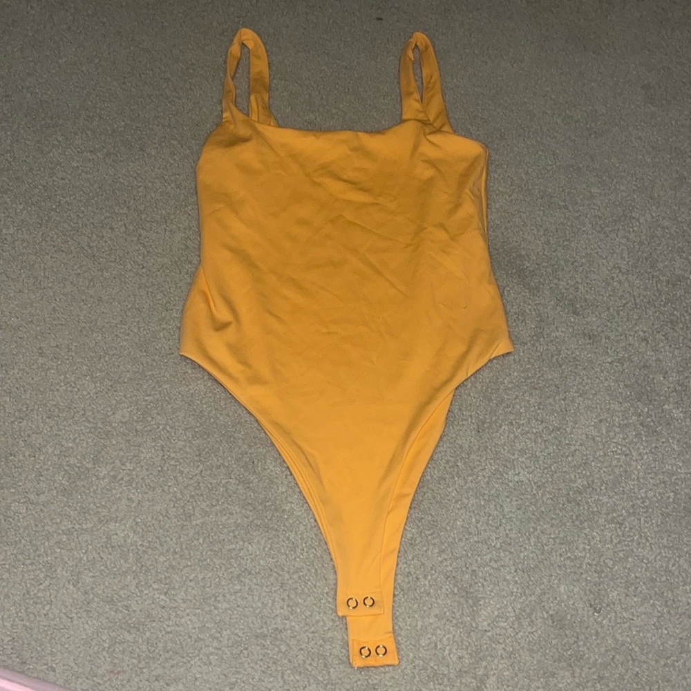Orange basic bodysuit